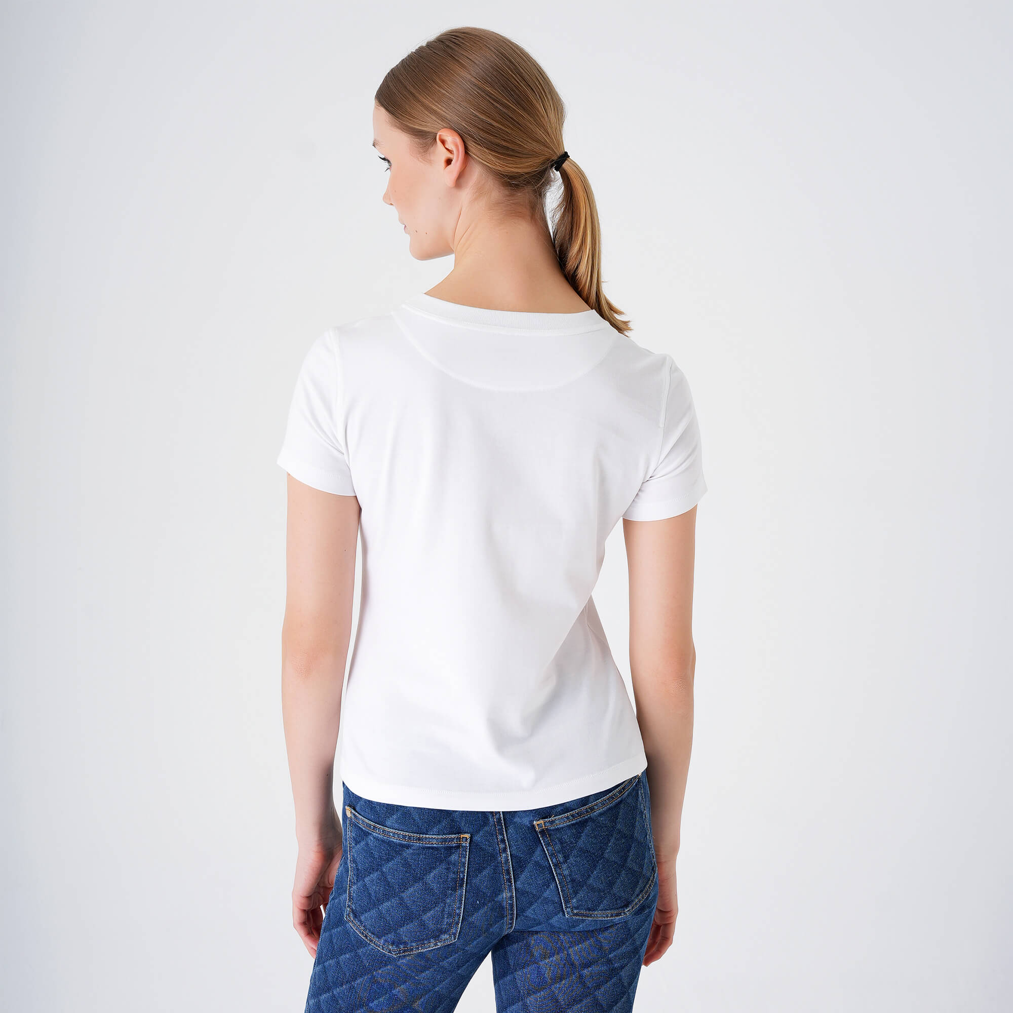 Hermes - So White Canoe Embossed Pochet Tshirt